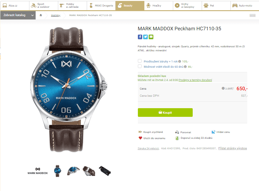 Pánské hodinky Mark Maddox Peckham