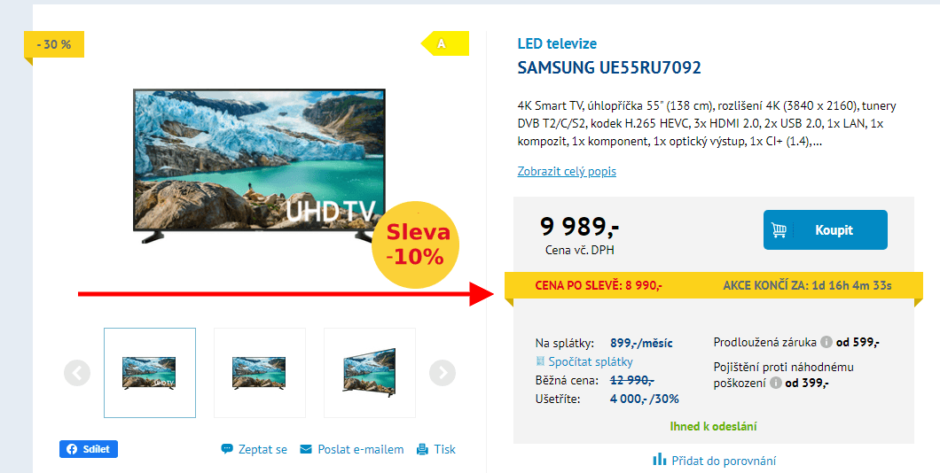 Ultra HD Smart TV, HDR, 138cm, Samsung