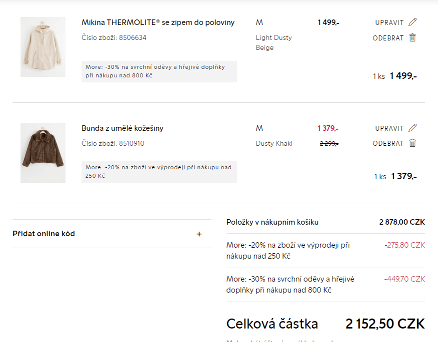Lindex - sleva 30% na svrchní oděvy