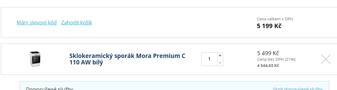 El. sporák / sklokeramická deska Mora