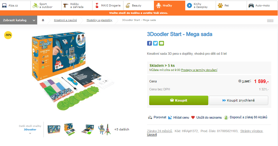 Startovací sada 3Doodler - mega pack