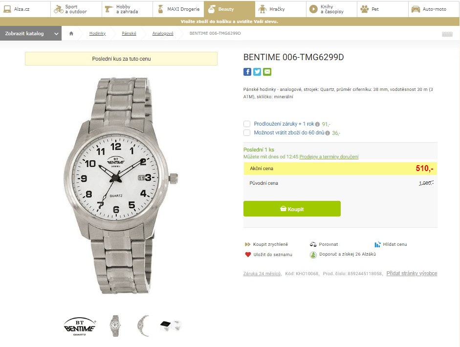 Pánské hodinky Bentime 006-TMG6299D