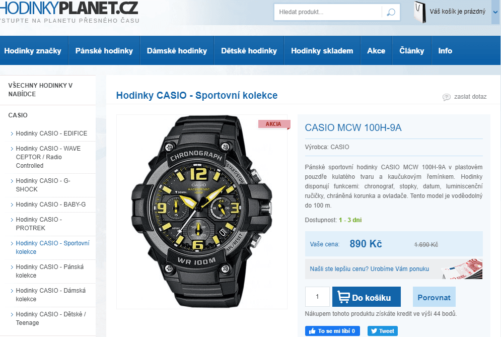 Pánské hodinky Casio