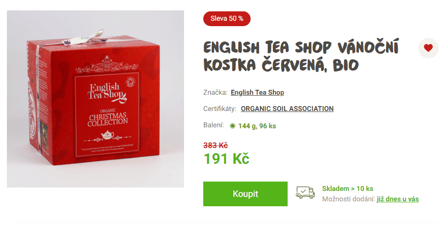 English Tea Shop Vánoční kostka 96 ks