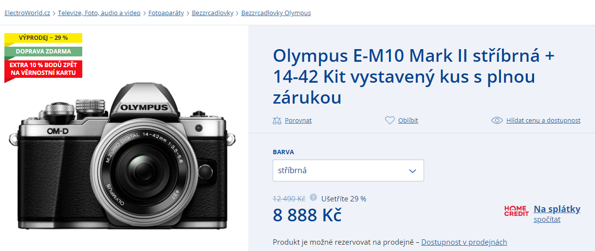 Olympus Mark II + objektiv 14-42mm