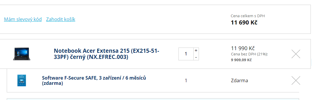 Acer, i3 3,9GHz, 4GB RAM, SSD, 15,6"
