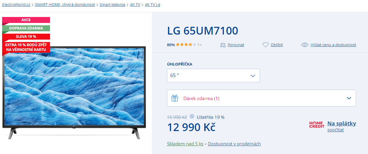 Ultra HD Smart TV, HDR, 164cm, LG