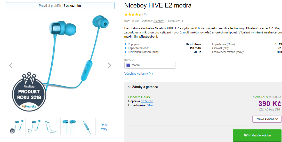 Bezdrátová sluchátka Niceboy HIVE E2