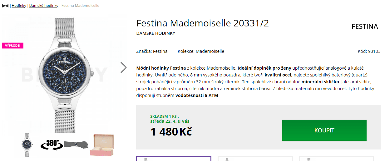 Dámské hodinky Festina Mademoiselle