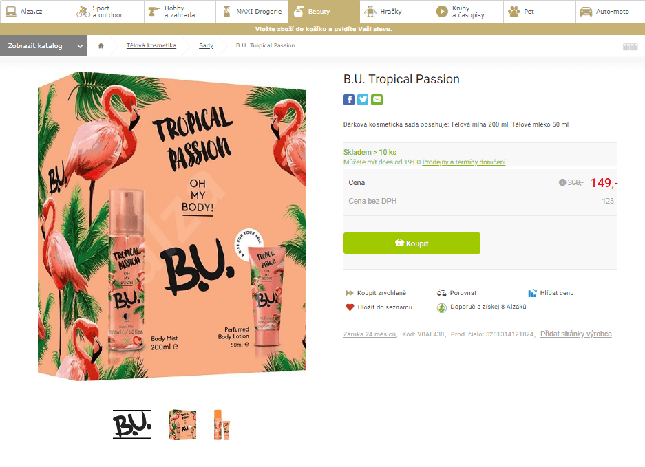 Dárková sada B.U. Tropical Passion