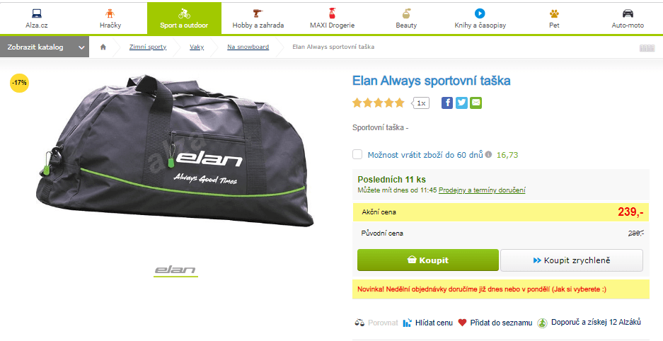 Sportovní taška Elan Always