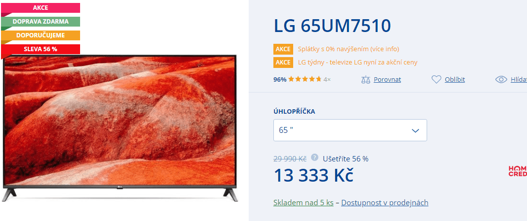 Ultra HD Smart TV, HDR, 164cm, LG