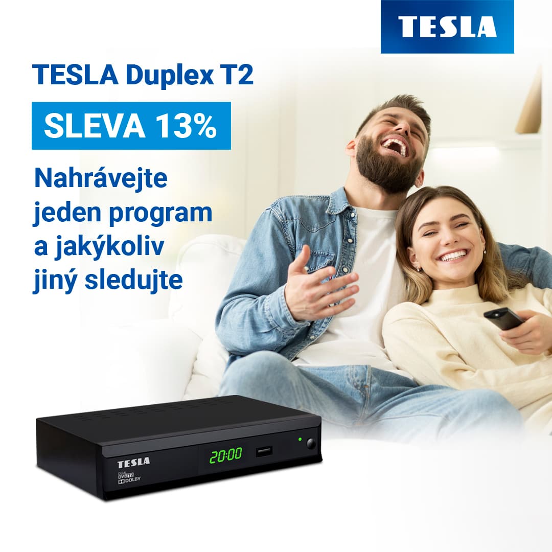 Sleva 13% na Set-top box TESLA Duplex T2