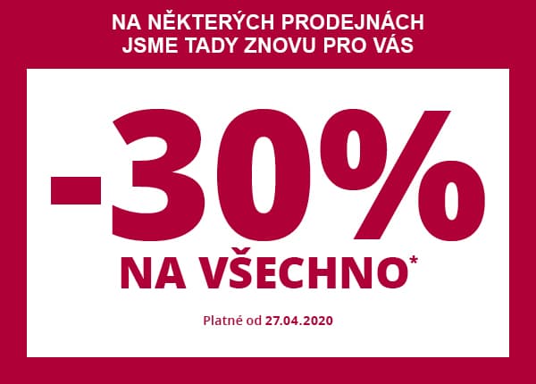 Takko - sleva 30% na vše (i zlevněné)