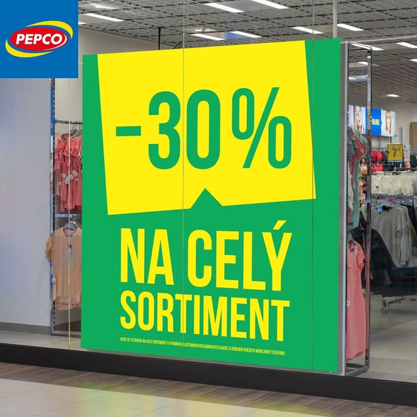 Prodejny Pepco - sleva 30% na vše