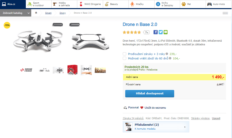 Dron Drone n Base 2.0 se základnou