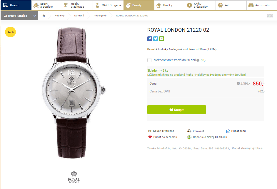 Dámské hodinky Royal London 21220-02