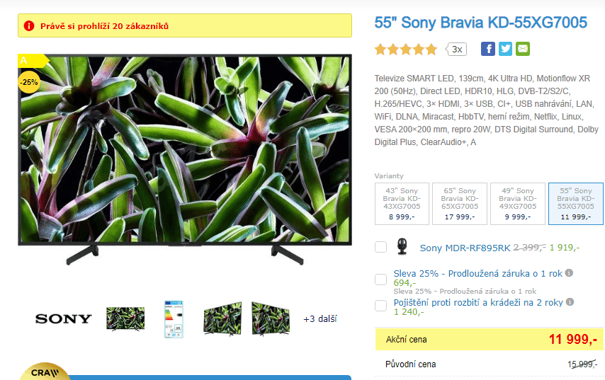 Ultra HD Smart TV, HDR, 139cm, SONY