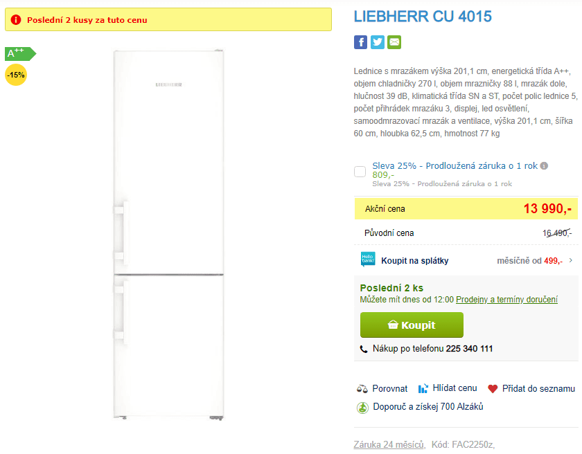 Lednice Liebherr, A++, 201cm, technologie