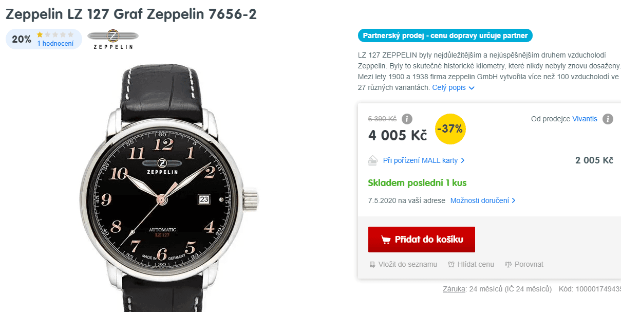 Pánské hodinky Zeppelin Graf LZ127 