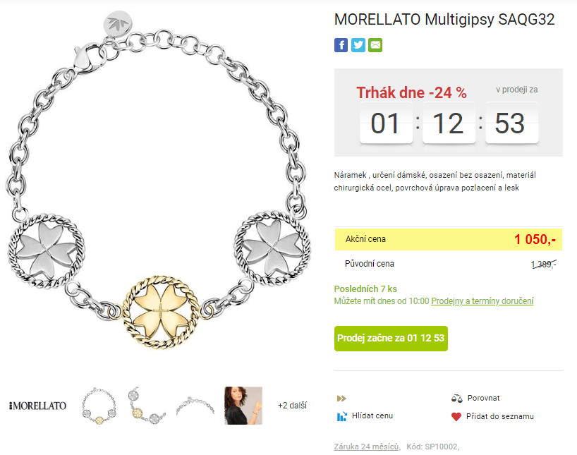 Náramek Morellato, chirurgická ocel