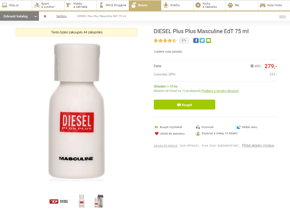 DIESEL Plus Plus Masculine EdT 75 ml