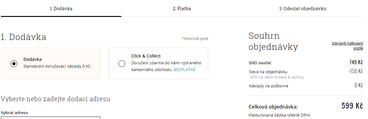 Sleva 30% na všechny saka a kalhoty