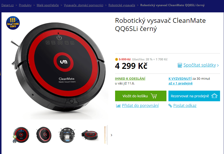 Robotický vysavač CleanMate QQ 6SLI