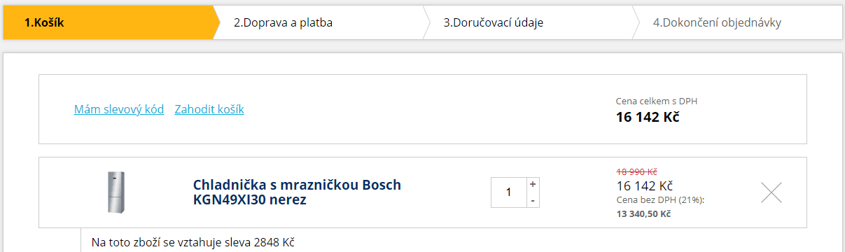 Lednice s mrazákem Bosch, A++, 203 cm