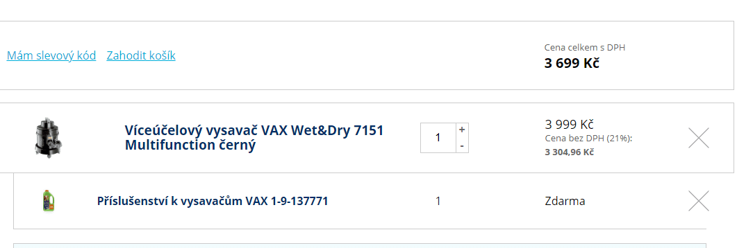 Vysavač víceúčelový VAX Wet&Dry 7151