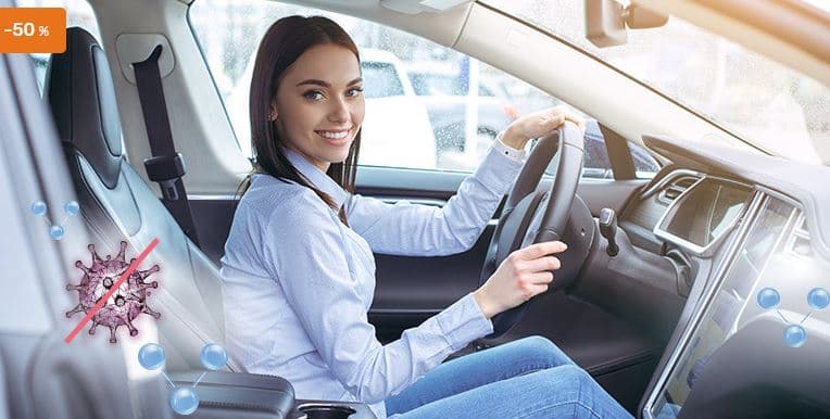 1 x 45 minut dezinfekce pro osobní automobily