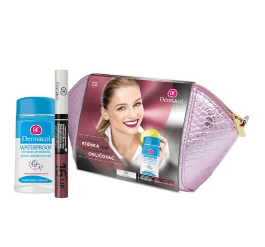 Dárková sada Dermacol, odličovač + rtěnka