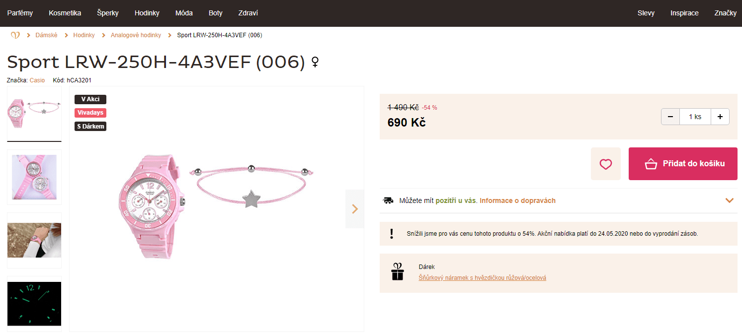Dámské hodinky Casio + náramek