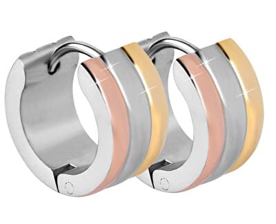 Ocelové náušnice Troli Tricolor