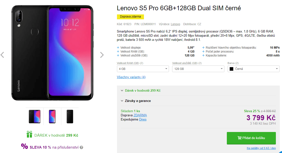 Lenovo, 8x 1,8GHz, 6GB RAM, 6,2"