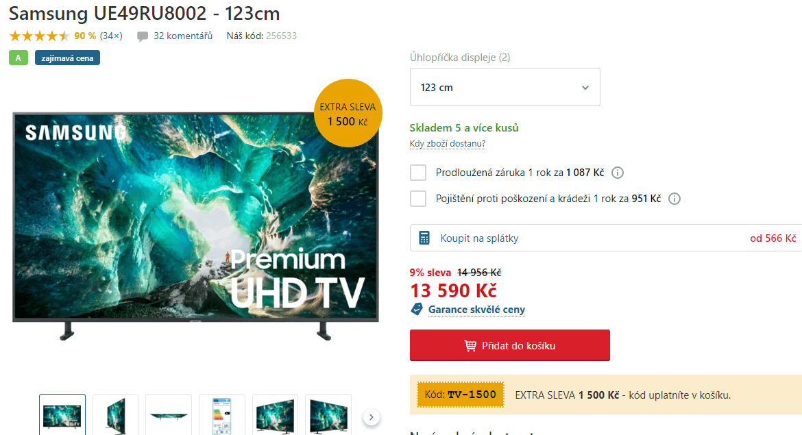 Ultra HD Smart TV, HDR, 123cm, Samsung 8