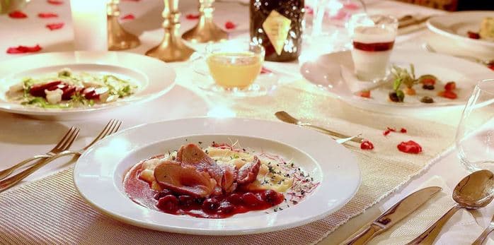 5chodové menu při svíčkách pro 1 osobu 