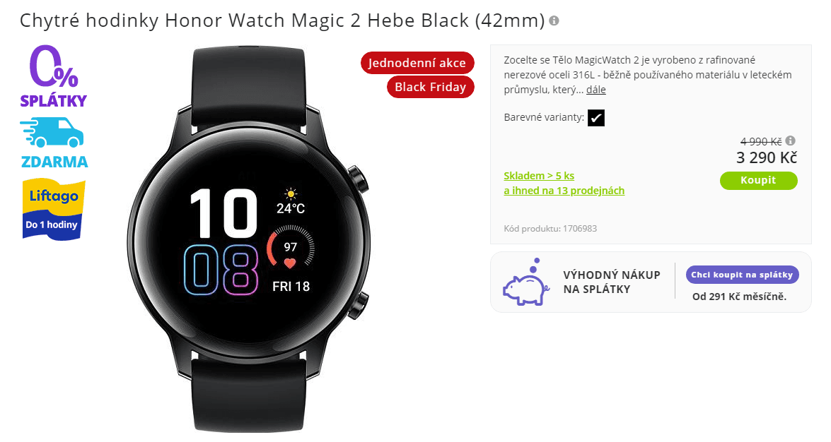 Chytré hodinky Honor MagicWatch 2