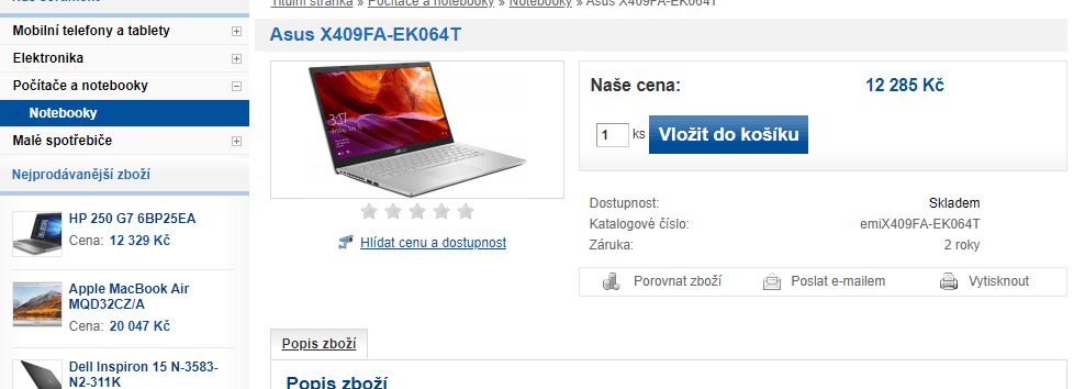 Asus, i5 3,9 GHz, 8GB RAM, 14"