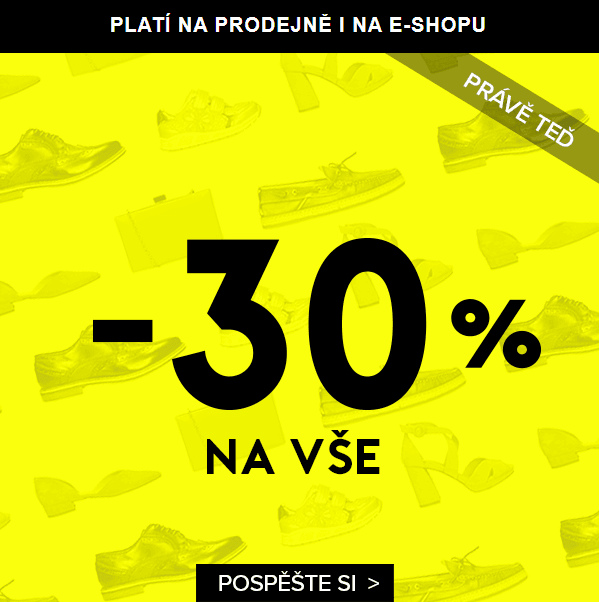 Extra sleva 30% na vše, i výprodej
