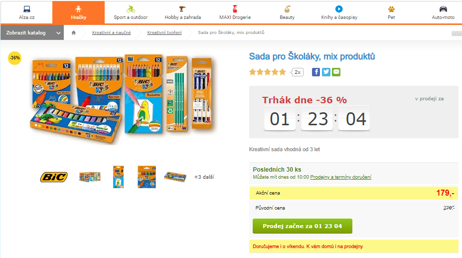Sada pro Školáky, mix produktů