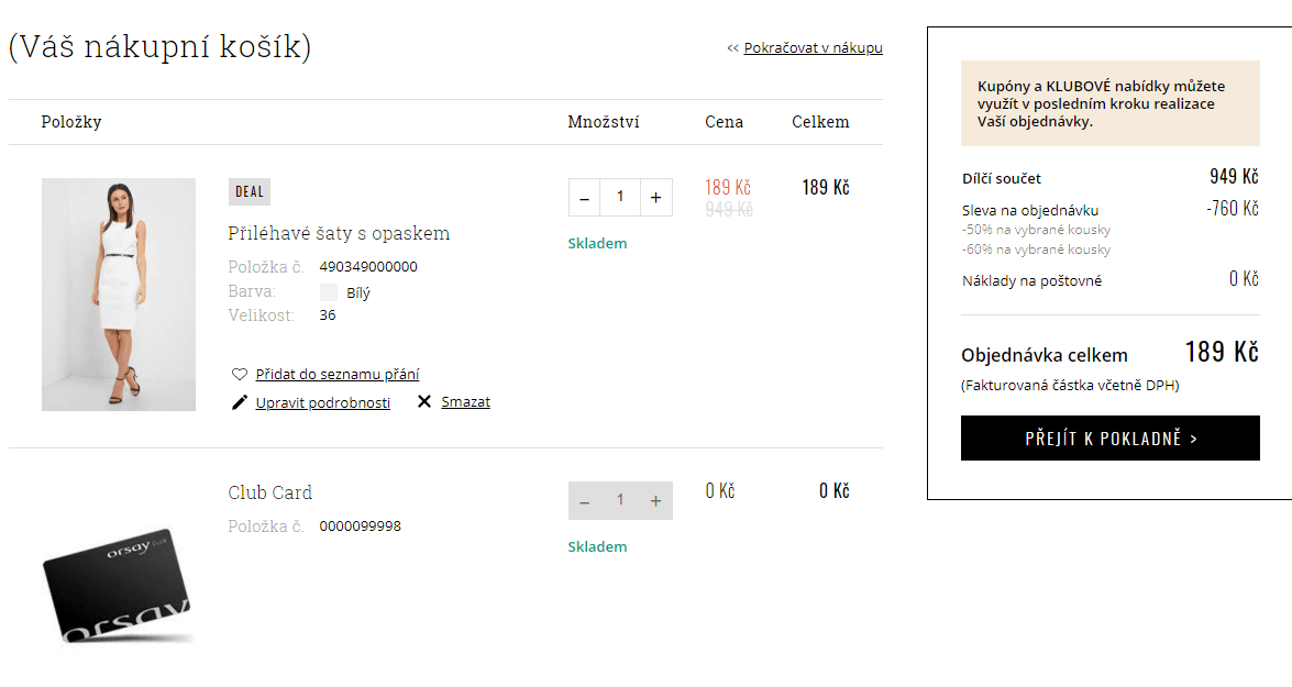 Extra sleva 60% na vybranou módu