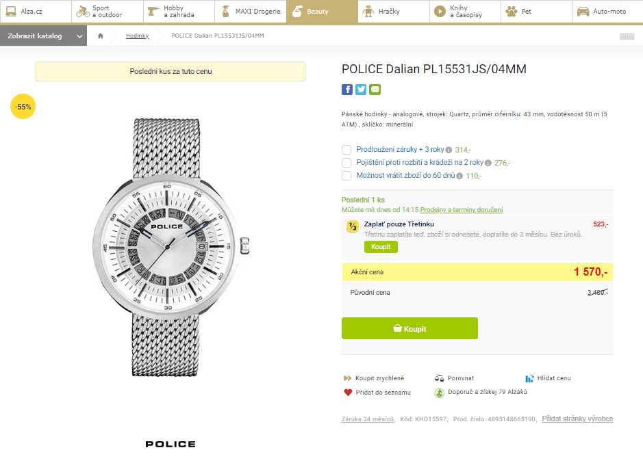 Pánské hodinky Police Dalian