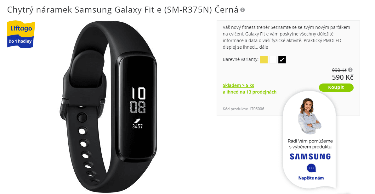 Chytré hodinky / náramek Samsung