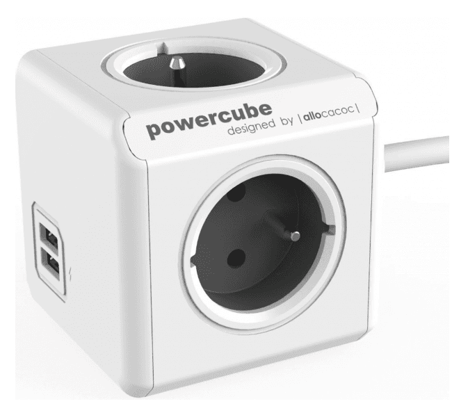PowerCube, 4 zásuvky + 2x USB port