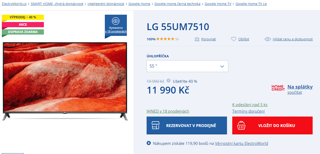 Ultra HD Smart TV, HDR, 138cm, LG