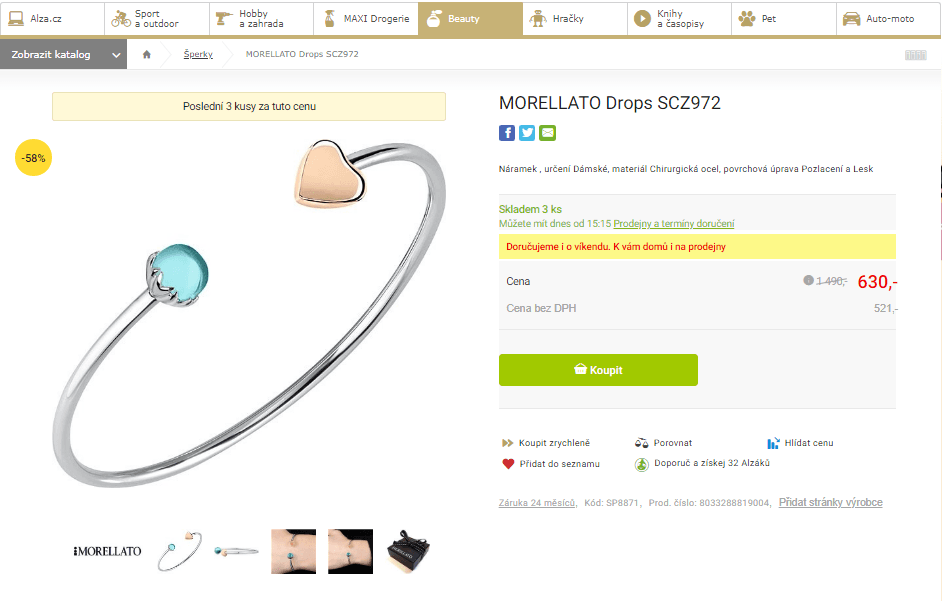 Náramek Morellato Drops SCZ972