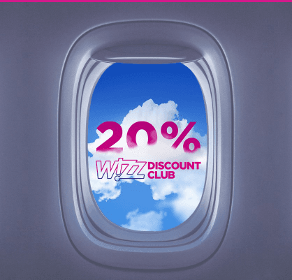 Sleva 20% na všechny lety WizzAir