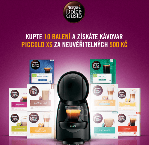 Kávovar k nákupu kapslí za 500 korun