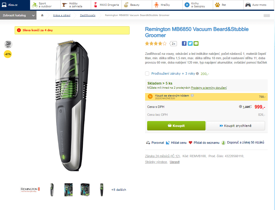 Zastřihovač Remington MB6850